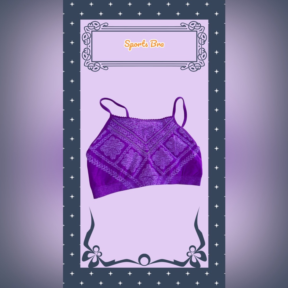 Cute purple pinkish sports bra